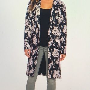 JACK BB Dakota dark grey/purple floral pea coat